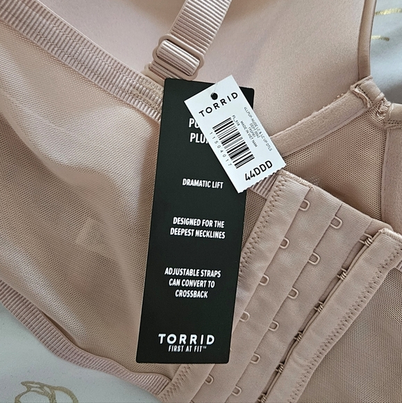 Torrid Light Pink Peach Push Up Bra 44DDD - Picture 6 of 6